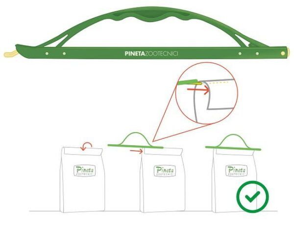 PINETA CIERRE PARA SACOS VERDE