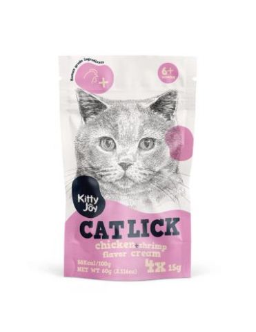 Kitty Joy Snack Lick Chicken & Shrimp Cream 60gr