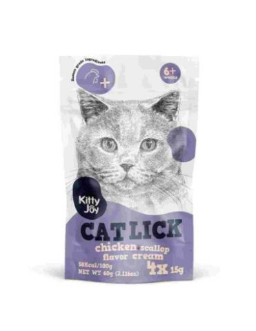 Kitty Joy Snack Lick Chicken & Scallop Cream 60gr