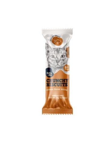 Kitty Joy Snack Crunchy Biscuits Salmon 20gr