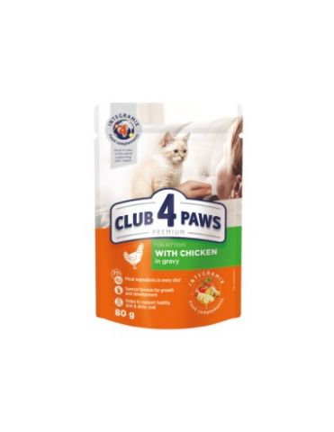 Club4Paws 78 Premium Húmedo Gatitos Pollo 80gr