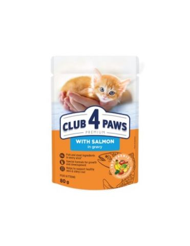 Club4Paws 780 Premium Húmedo Gatitos Salmon 80gr