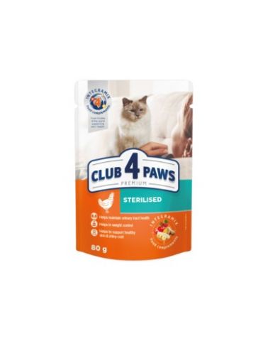 Club4Paws 79 Premium Sterilised Húmedo Pollo 80gr