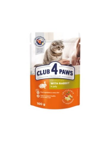 Club4Paws 80 Premium Húmedo Gatos Conejo