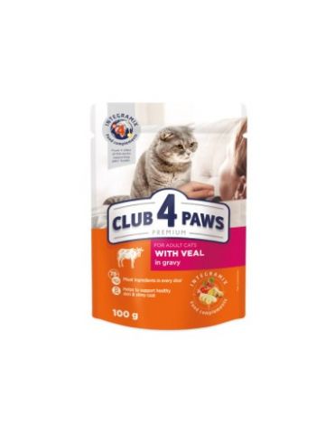 Club4Paws 83 Premium Húmedo Gatos Ternera