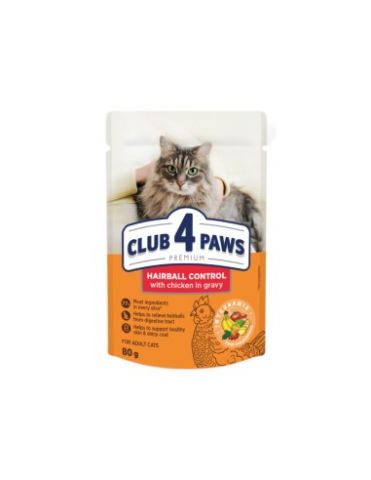 Club4Paws 778 Premium Húmedo Gatos Contr bola pelo