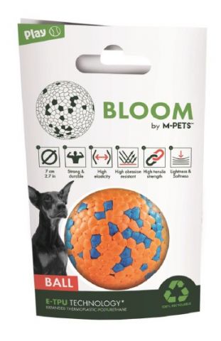 M-PETS BLOOM BALL-NARANJA/AZUL