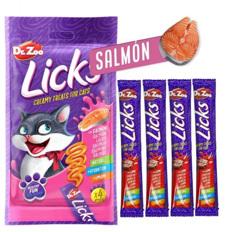 LICKS SALMON SNACK LIQUIDO GATO