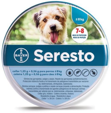Seresto Collar Antiparasitario 38 cm hasta 8kg