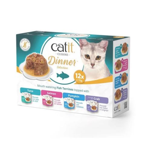 Catit Cuisine Dinner de Pescado Variety pack 12X75