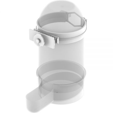Bebedero / Comedero Plástico para Aves 800ml trans
