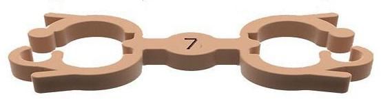 KANARYAPO BRAZALETE DOBLE PATA TORCIDA 7mm (10und)