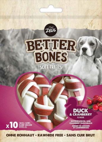 Zoë Better Bones Snacks suaves para perros pato