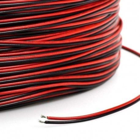 Cable de 2 hilos rojo y negro 