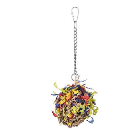 Juguete pelota piñata de colores para pájaros 8cm