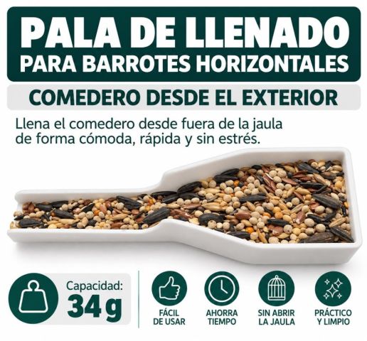 PALA DE LLENADO PARA COMEDERO HORIZONTAL MEDIANA