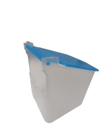 Comedero tapa Azul/Trans ( Jaulas Pedrós Orificio)