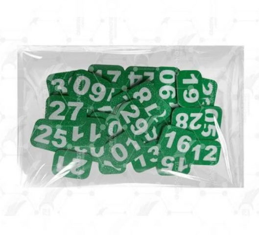 Números para jaula (del 1 al 20)-verde