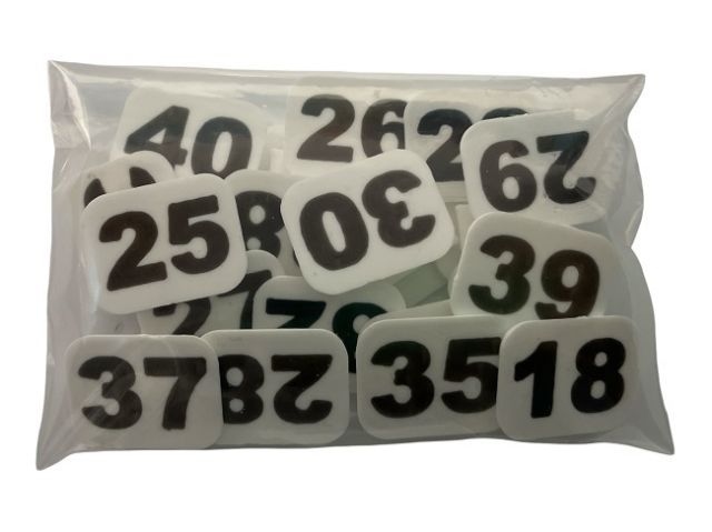 Números para Jaulas (del 1 al 40) blanco