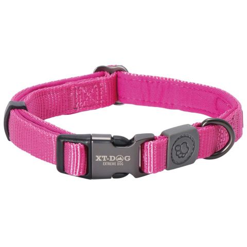 Collar nylon & neopreno XT-DOG rosa M 2 cm