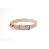 COLLAR PIEL VAQUETILLA BANDERA ESPAÑA HEBILLA RULO