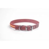 COLLAR PIEL VAQUETILLA BANDERA ESPAÑA HEBILLA RULO
