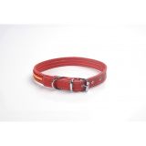 COLLAR PIEL VAQUETILLA BANDERA ESPAÑA HEBILLA RULO