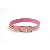 COLLAR PIEL VAQUETILLA BANDERA ESPAÑA HEBILLA RULO