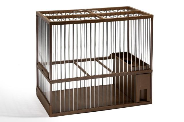 JAULA C2  ACERO INOX. MARRON