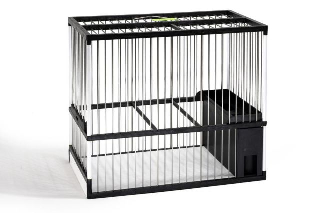 JAULA C2  ACERO INOX. NEGRA/BLANCA