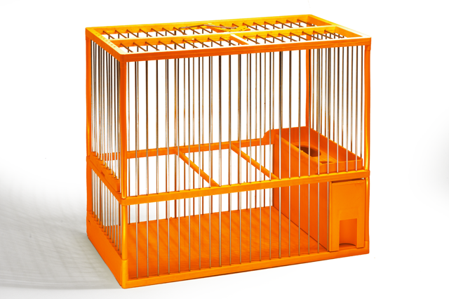 JAULA C2  ACERO INOX. NARANJA