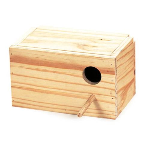 Nido de madera agapornis horizontal