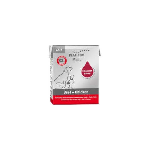 PLATINUM DOG ADULT BEEF AND CHICKEN 185 GR