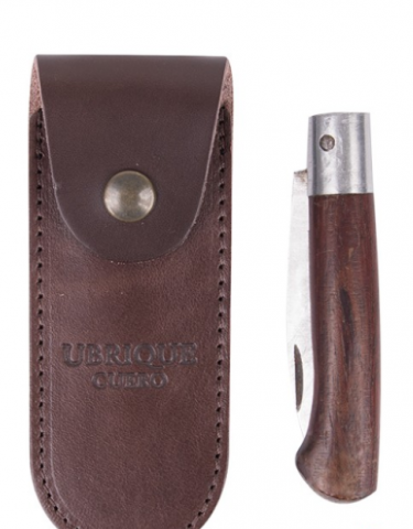 FUNDA PARA NAVAJA DE CAZA EN PIEL MARRÓN