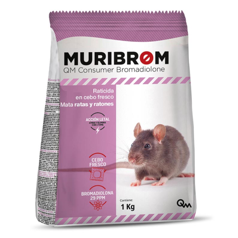 QM RATICIDA CEBO FRESCO ROJO  (bromadiolona) 1KG