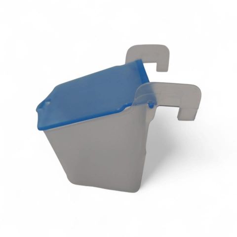 COMEDERO TAPA AZUL ANTIDERROCHE HUECO CORRIDO