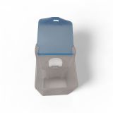 COMEDERO TAPA AZUL ANTIDERROCHE HUECO CORRIDO