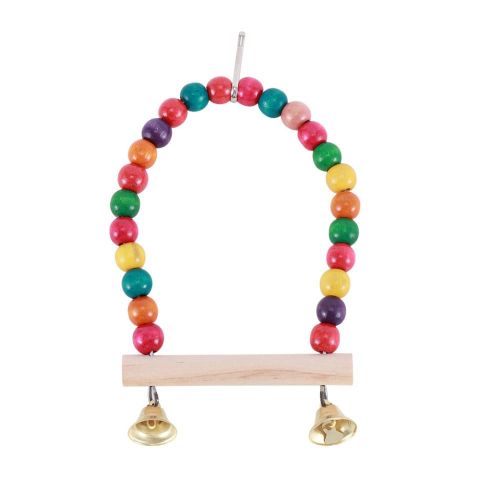 Juguete para pajaros arco con palo y cascabeles 