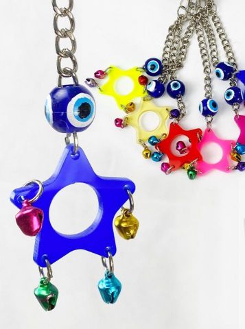 Juguete pájaro estrella de plástico varios colores