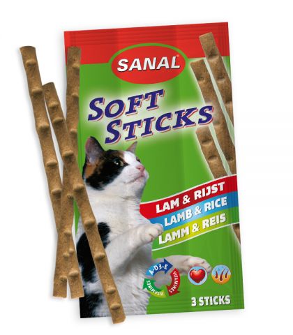 Sanal Soft Sticks Lamb & Rice 3 sticks 1Unid