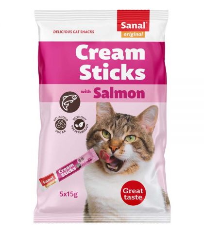 Sanal Cream sticks with Salmon 5 sticks 75 gr
