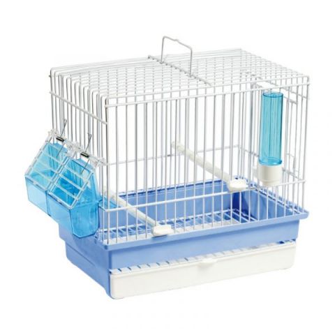 JAULA BLANCA CARDELLINA AZUL/BLANCO STA