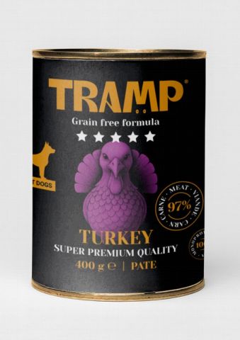 TRAMP 5* DOG GRAIN FREE TURKEY 400 G 1 UNI