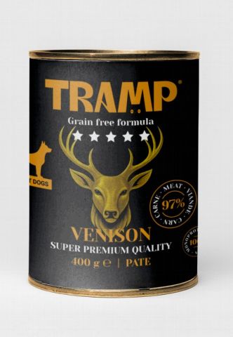 TRAMP 5* DOG GRAIN FREE VENISON 400 G 12 UNI