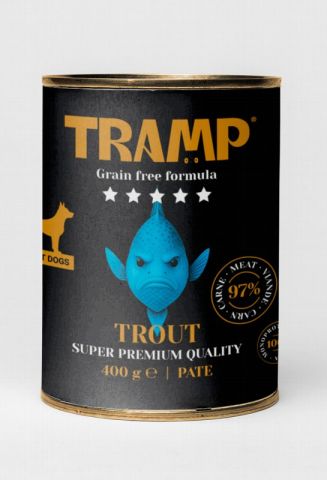 TRAMP 5* DOG GRAIN FREE TROUT 400 G 1 UNI