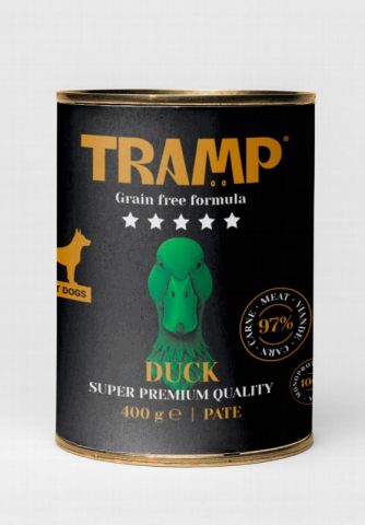 TRAMP 5* DOG GRAIN FREE DUCK 400 G 12 UNI