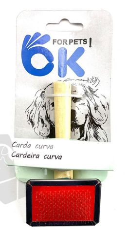 Carda curva con mango de madera 12 x 6 cm