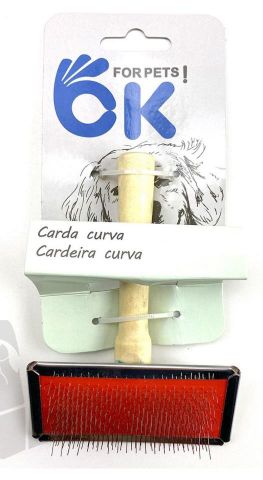 Carda curva con mango de madera 12 x 9 cm