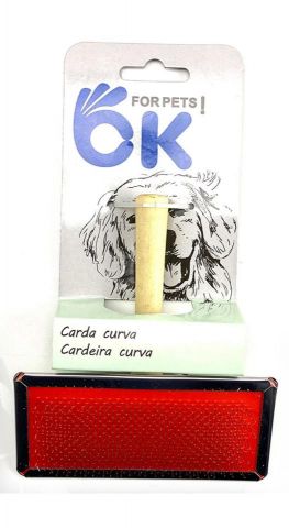 Carda curva con mango de madera 13 x 12 cm