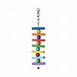 Juguete para pájaros de madera multicolor 27x7x2cm